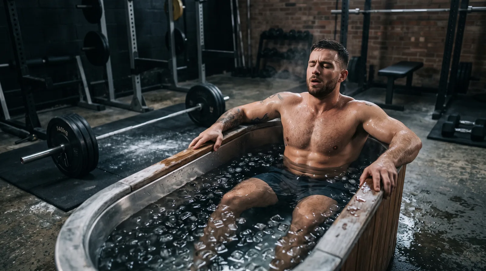 Bain de glace après une séance de musculation